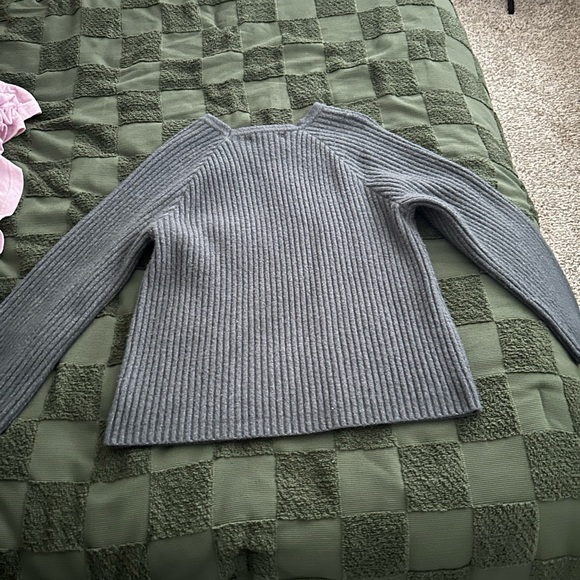 Fever Gray Ribbed Crew Neck Sweater - Picture 3 of 3